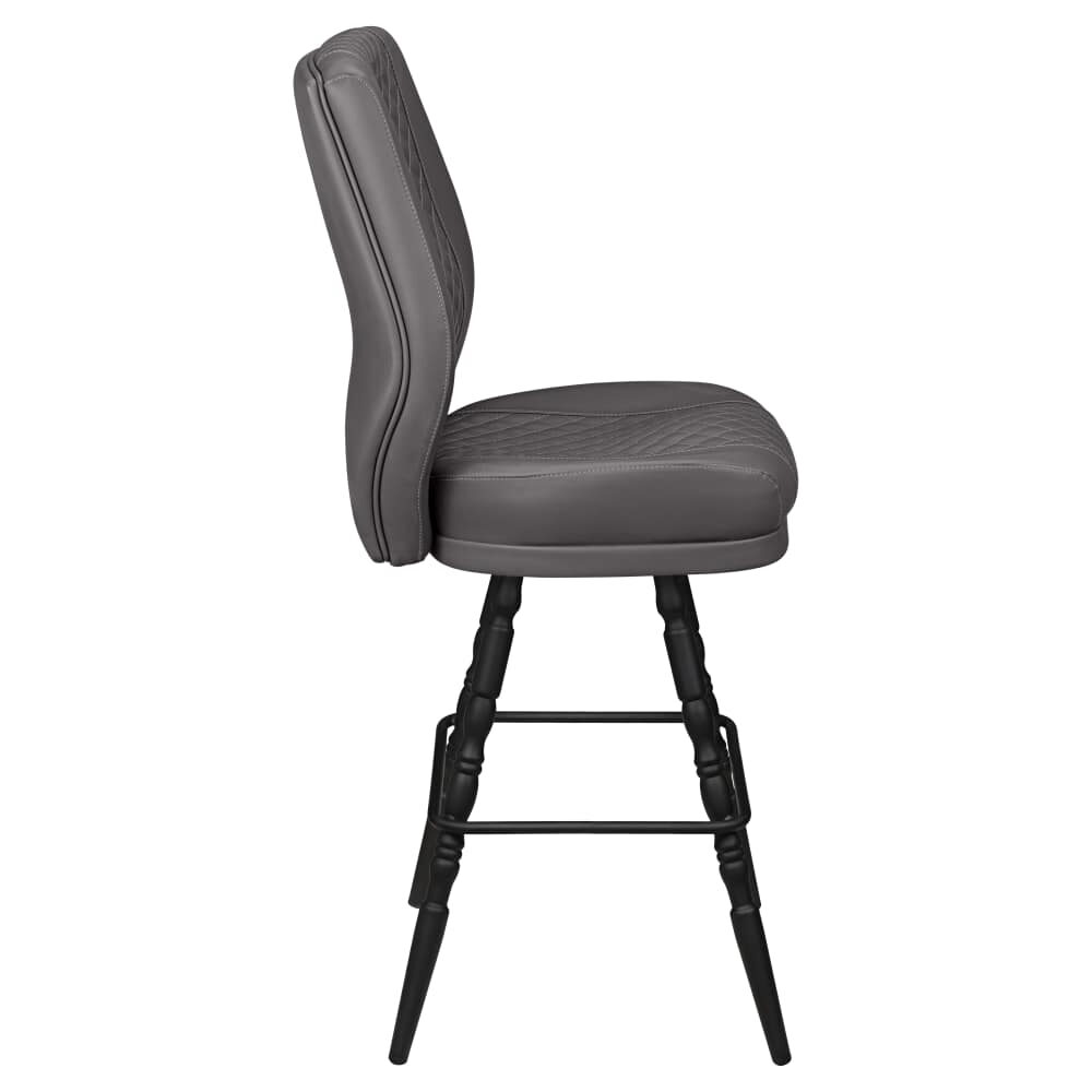 Tesoro Bucket Bar Stool with Vintage Frame, Diamond-Back