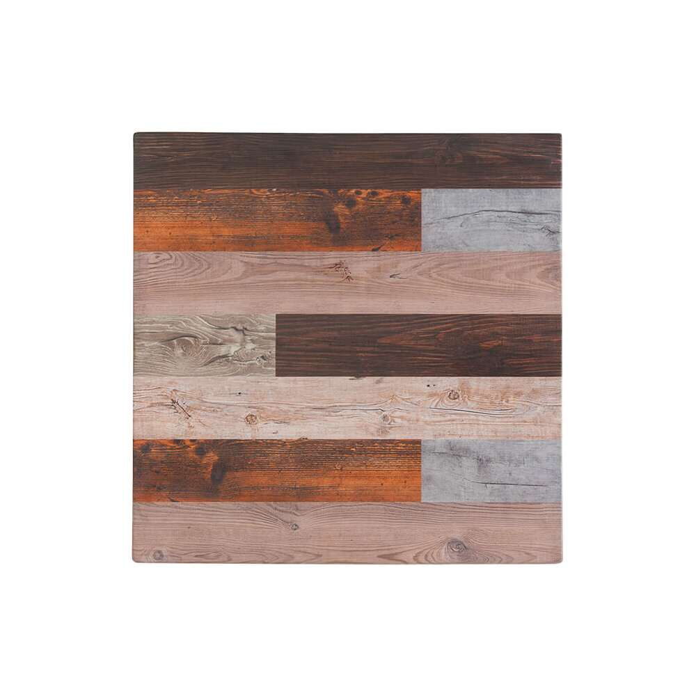 Outdoor Resin Table Top with Reclaimed Look