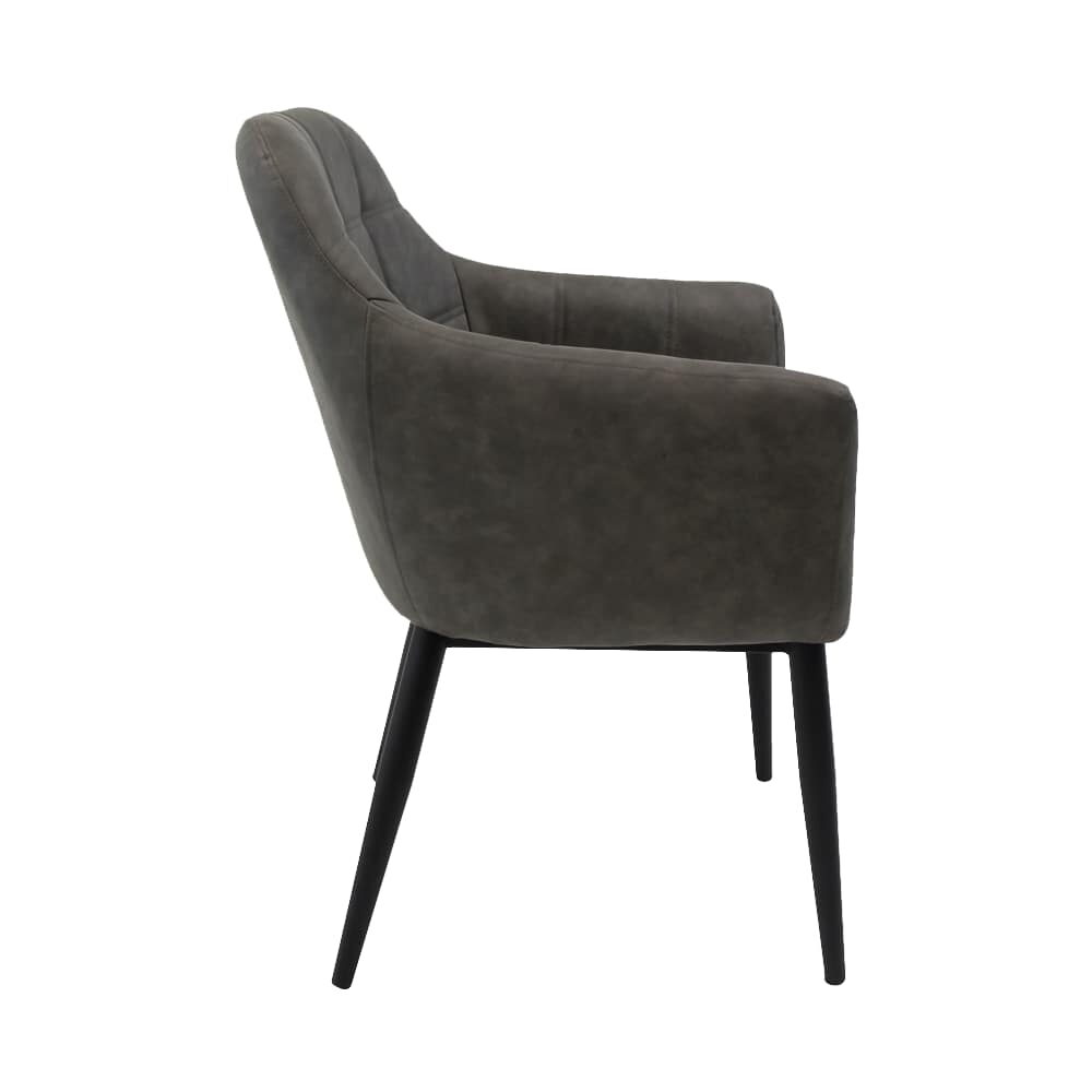 Armchair in Dark Gray Vinyl