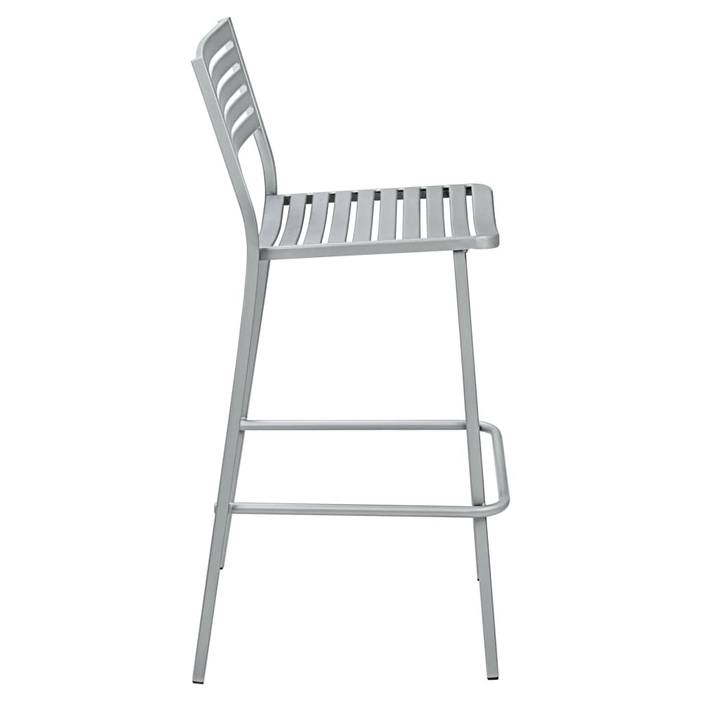 Ella Bar Stool for Outdoor Patio in Titanium Gray