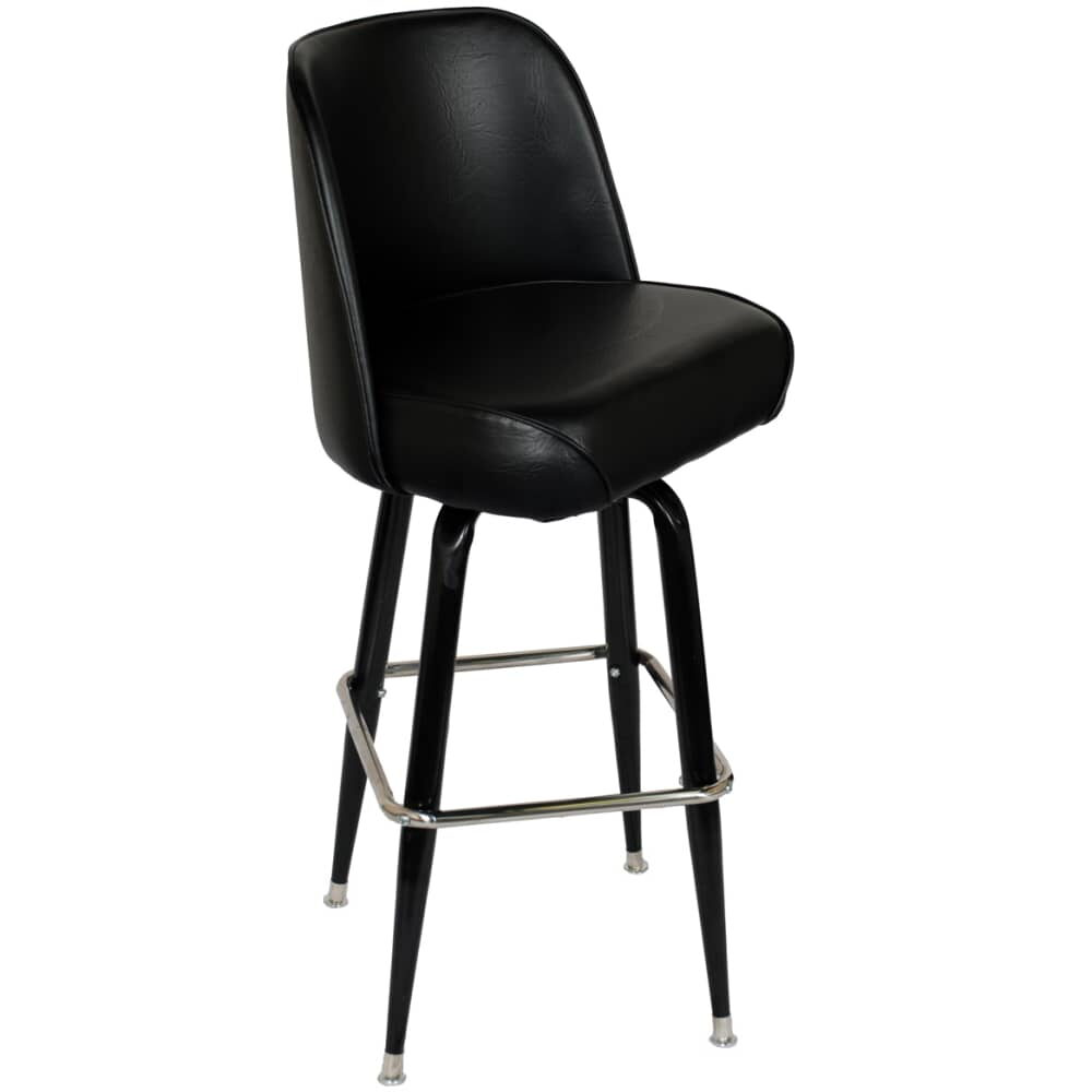 Bar Stool with Black Coated Frame, Swivel