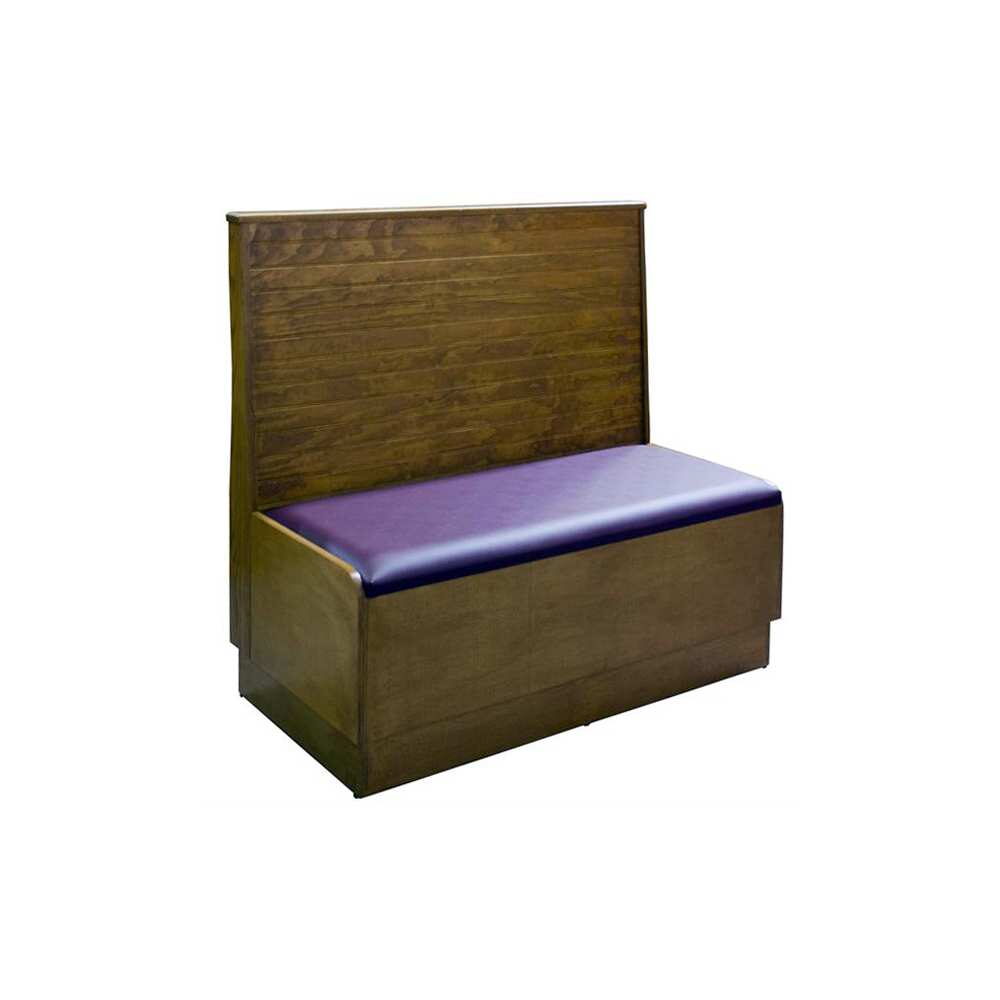 Booth with Bead Board Back, Wood Platform