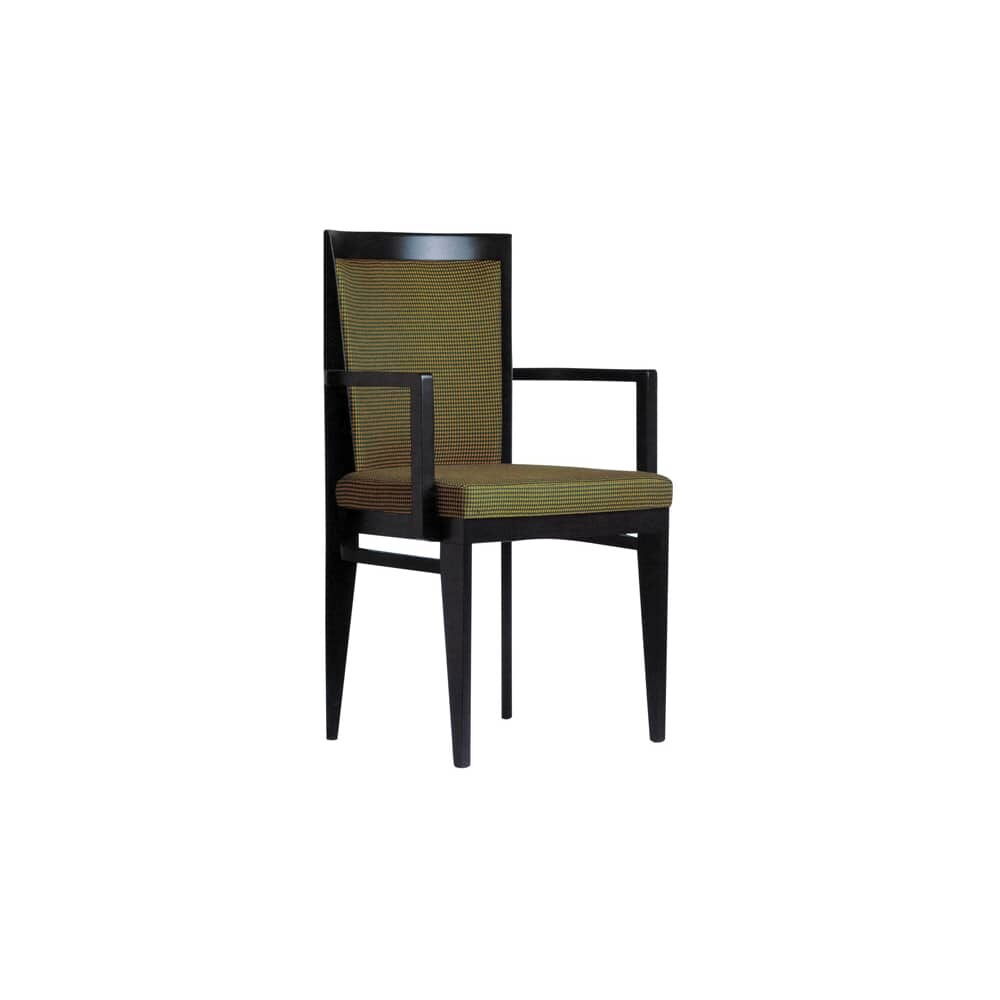 Roma Armchair, Fully Upholstered Wood