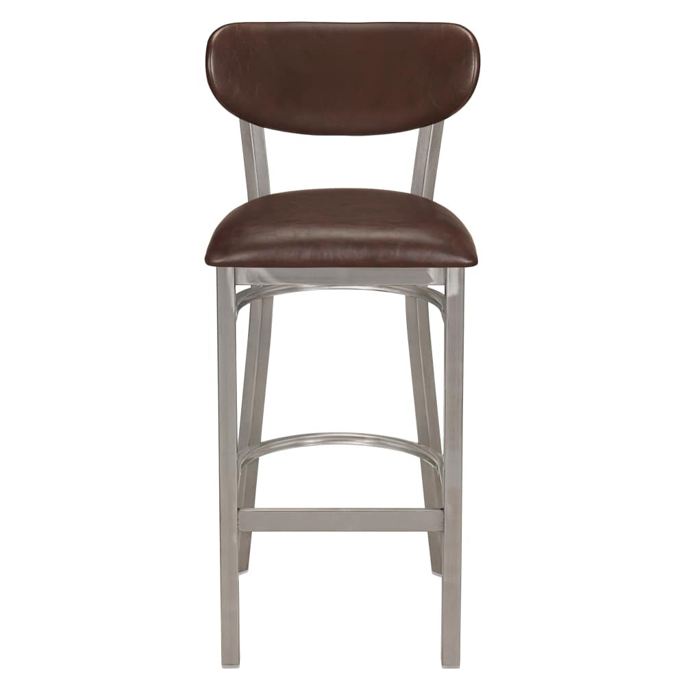 Curvy Bar Stool in Metal with Clear Coat