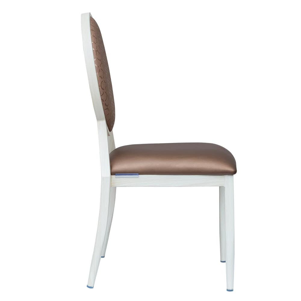 Chair in Aluminum, Deco Lotus Back