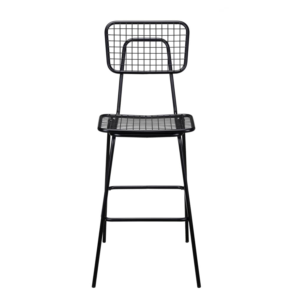 Ollie Outdoor Bar Stool in Black