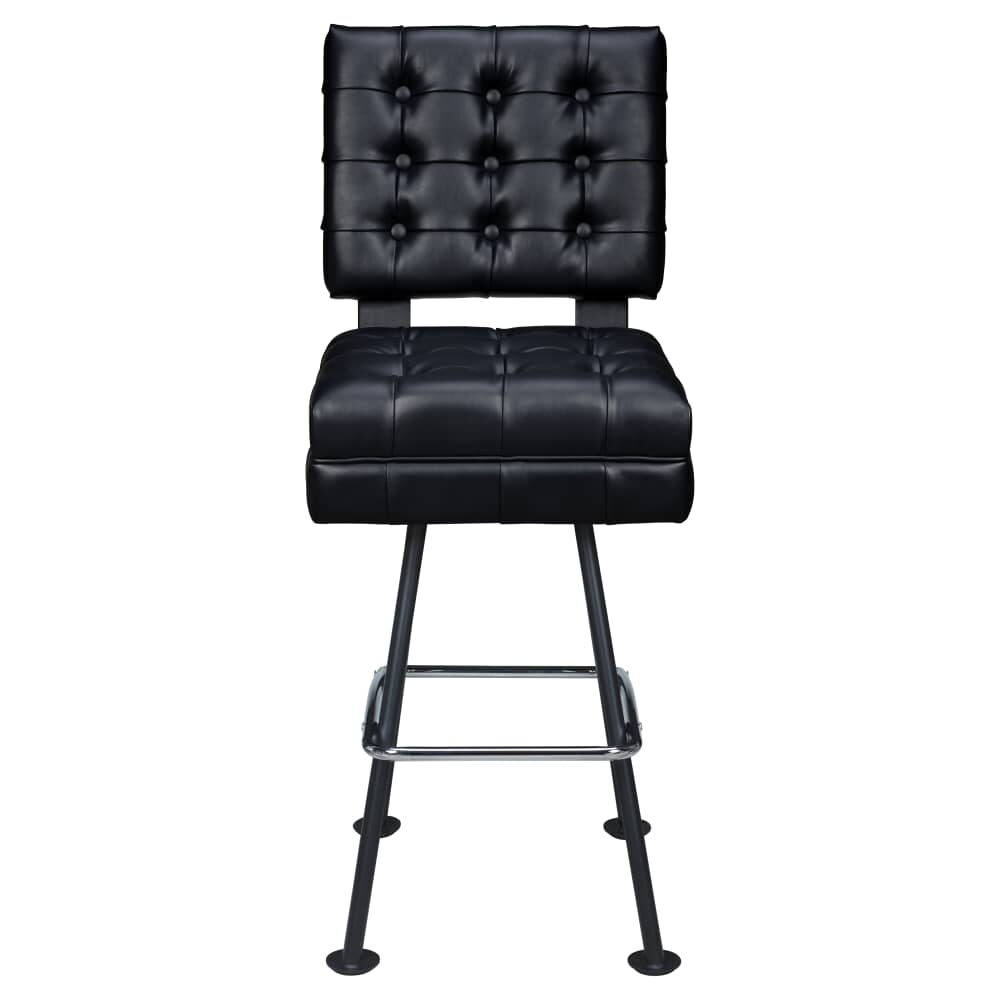 Trionfo Bucket Bar Stool with Arched-Oval Frame, Tufted