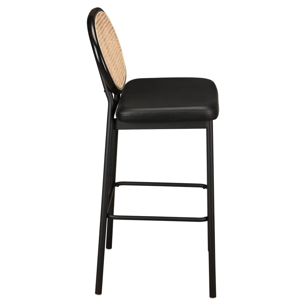 Venice Metal Bar Stool, Cane