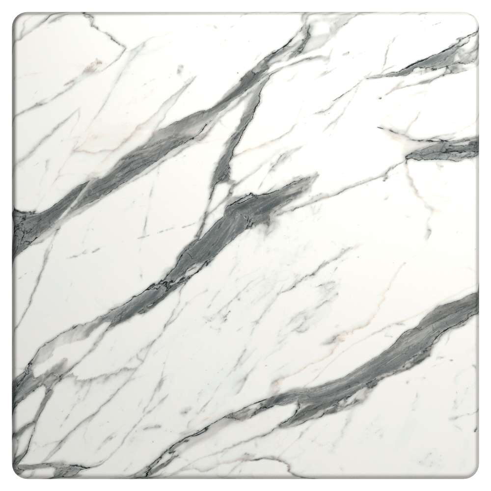 Table Top in Resin, Light Marble Finish