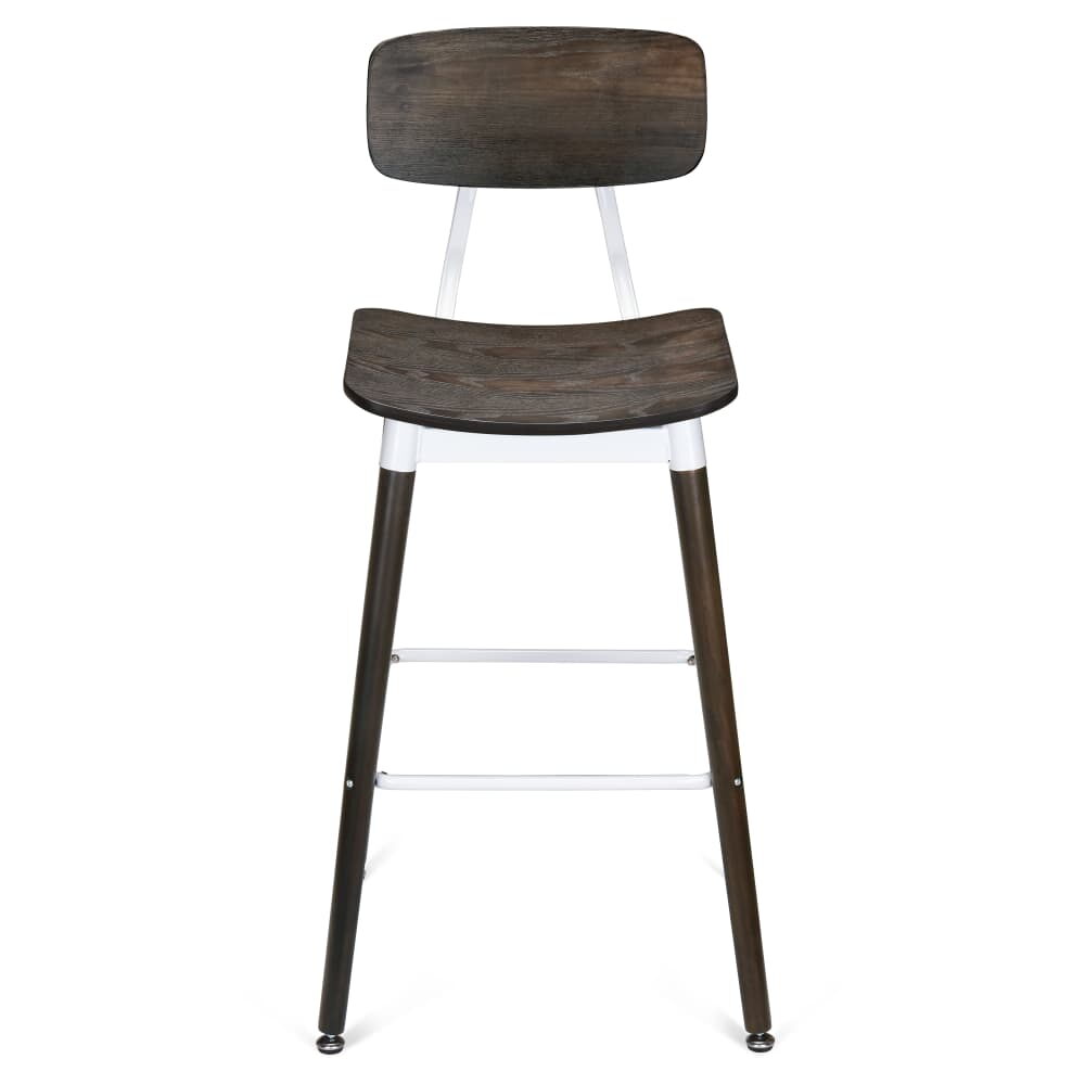Metal Bar Stool, Slate White