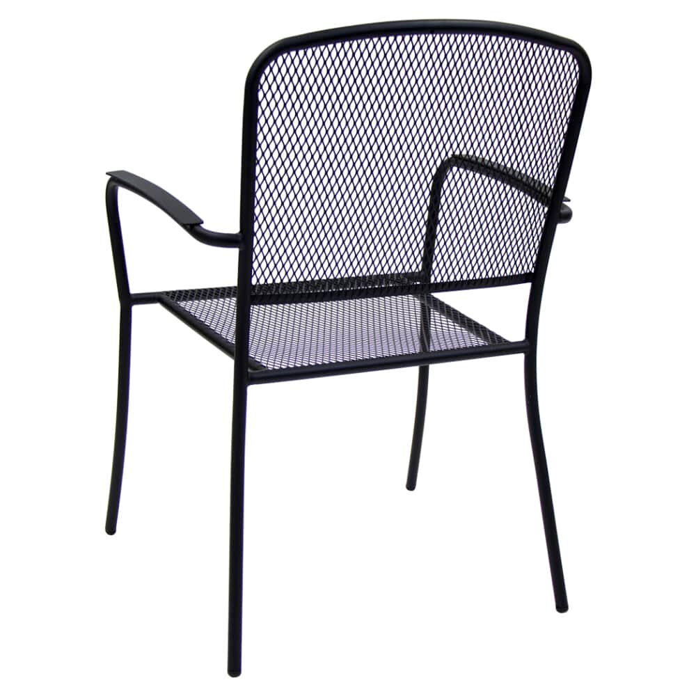 Patio Armchair, Square Back Metal Mesh