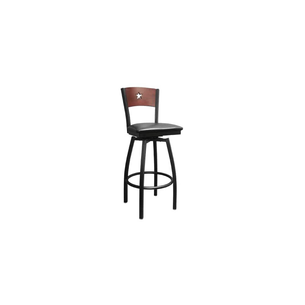 Metal Swivel Bar Stool with Interchangeable Star Back