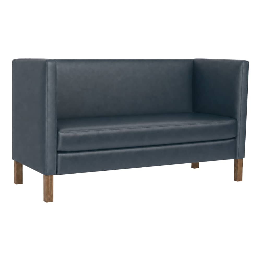 Cerqona Privacy Booth with Wood Legs, Plain-Back