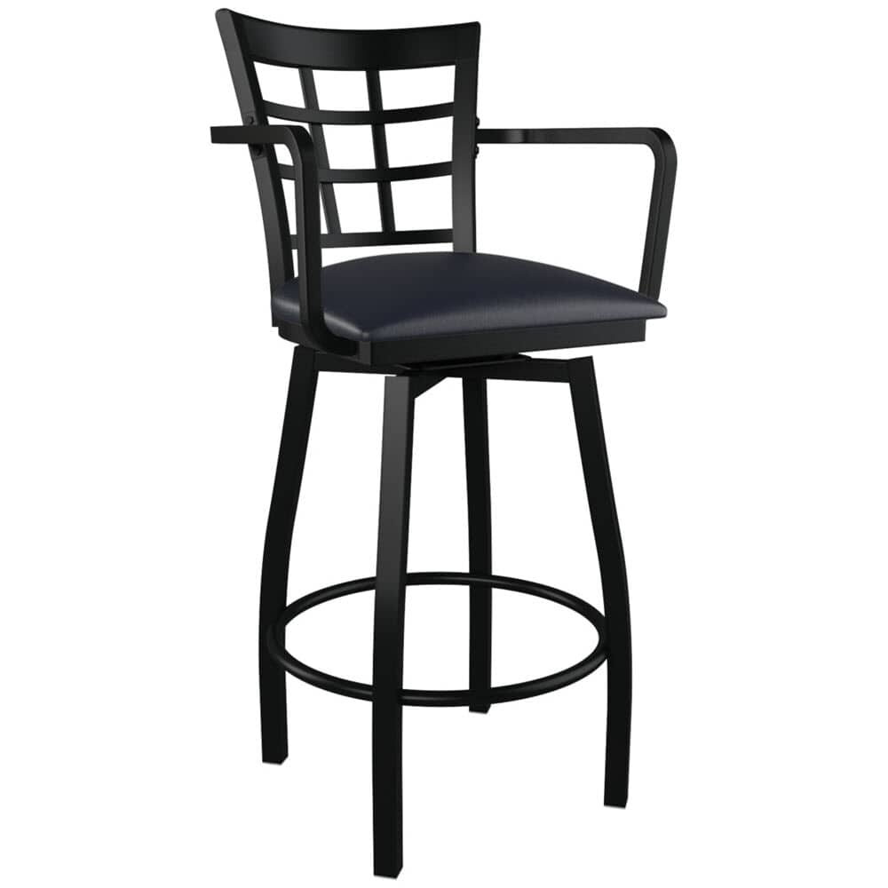 Swivel Bar Stool with Arms, Window-Back