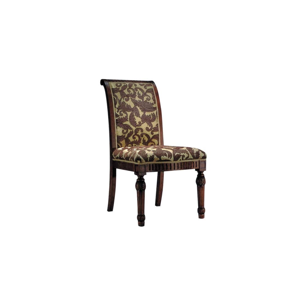 Go-Al Wood Chair, Fully Upholstered