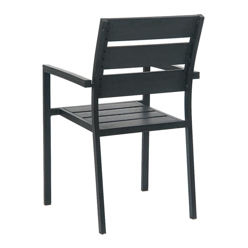 Patio Armchair, Black Metal