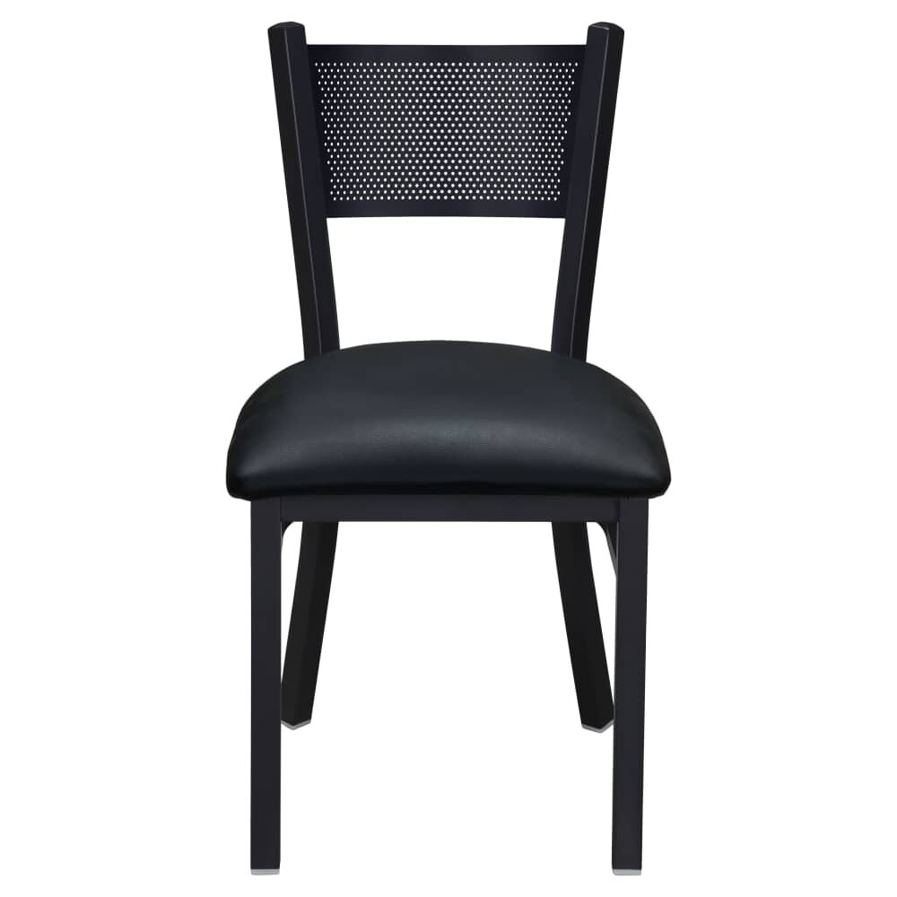 Metal Chair with Checker Back