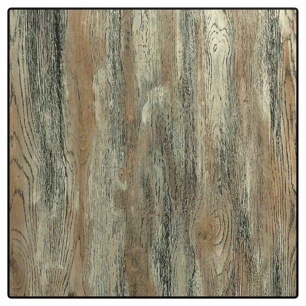 Outdoor Resin Table Top with Phenolic Edge, Reclaimed Walnut