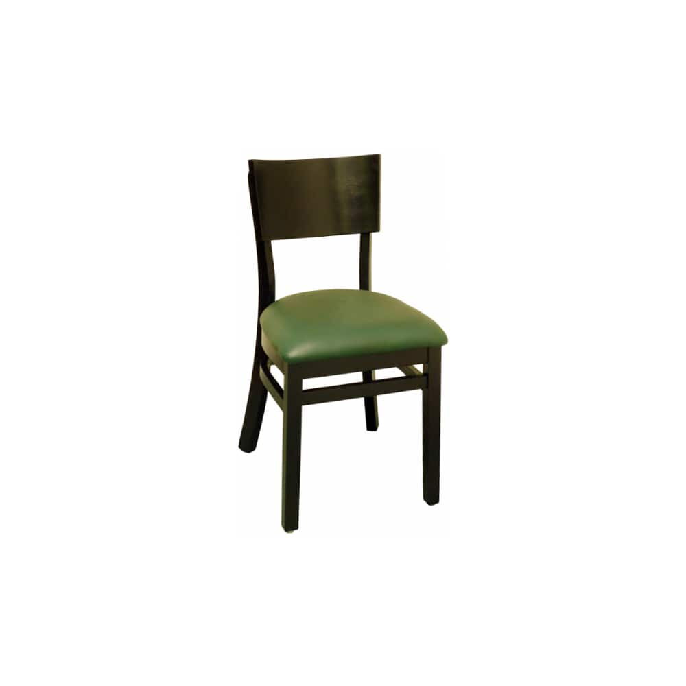 Wood Chair with Curved Back