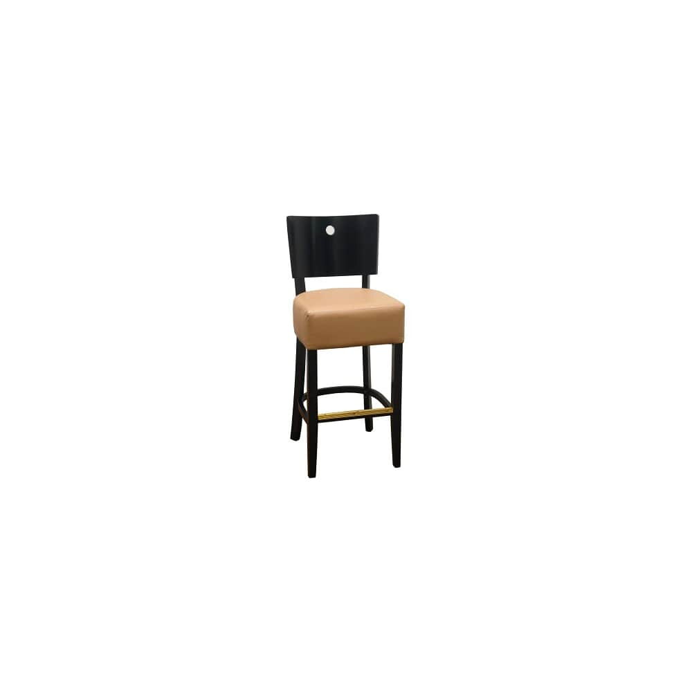 Designer Wood Bar Stool with Curved Back