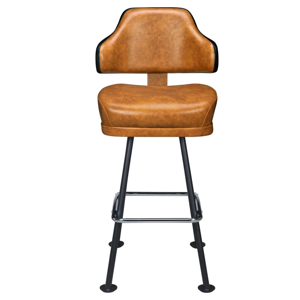 Gioco Bar Stool with Casino Bucket Seat and Arched-Oval Frame