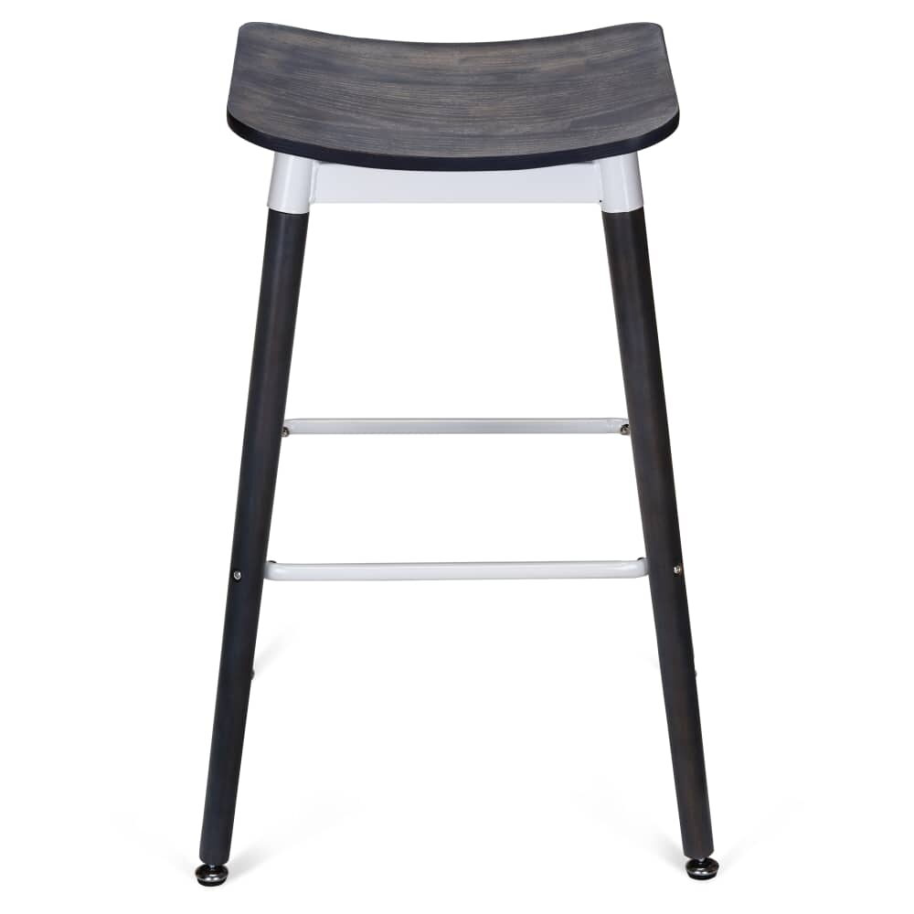 Backless Bar Stool, Slate White