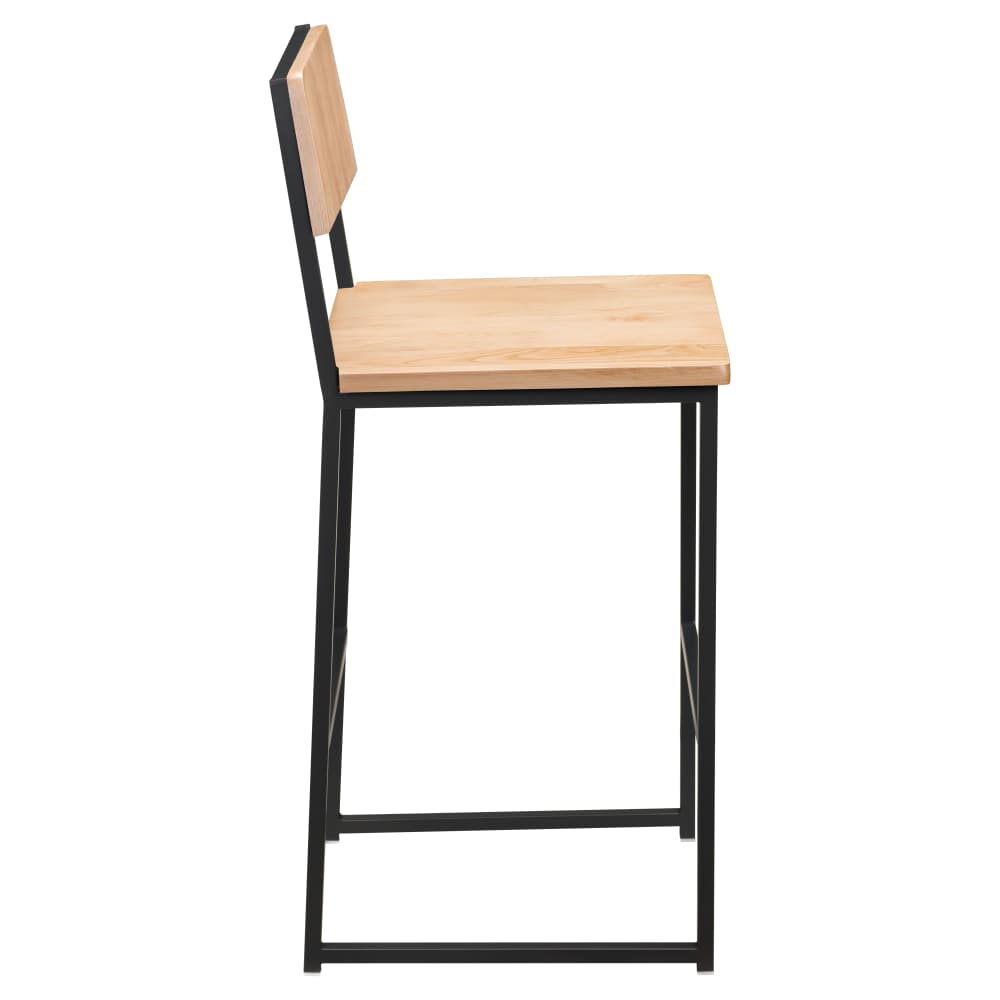 Indy Bar Stool in Metal with Wood Back