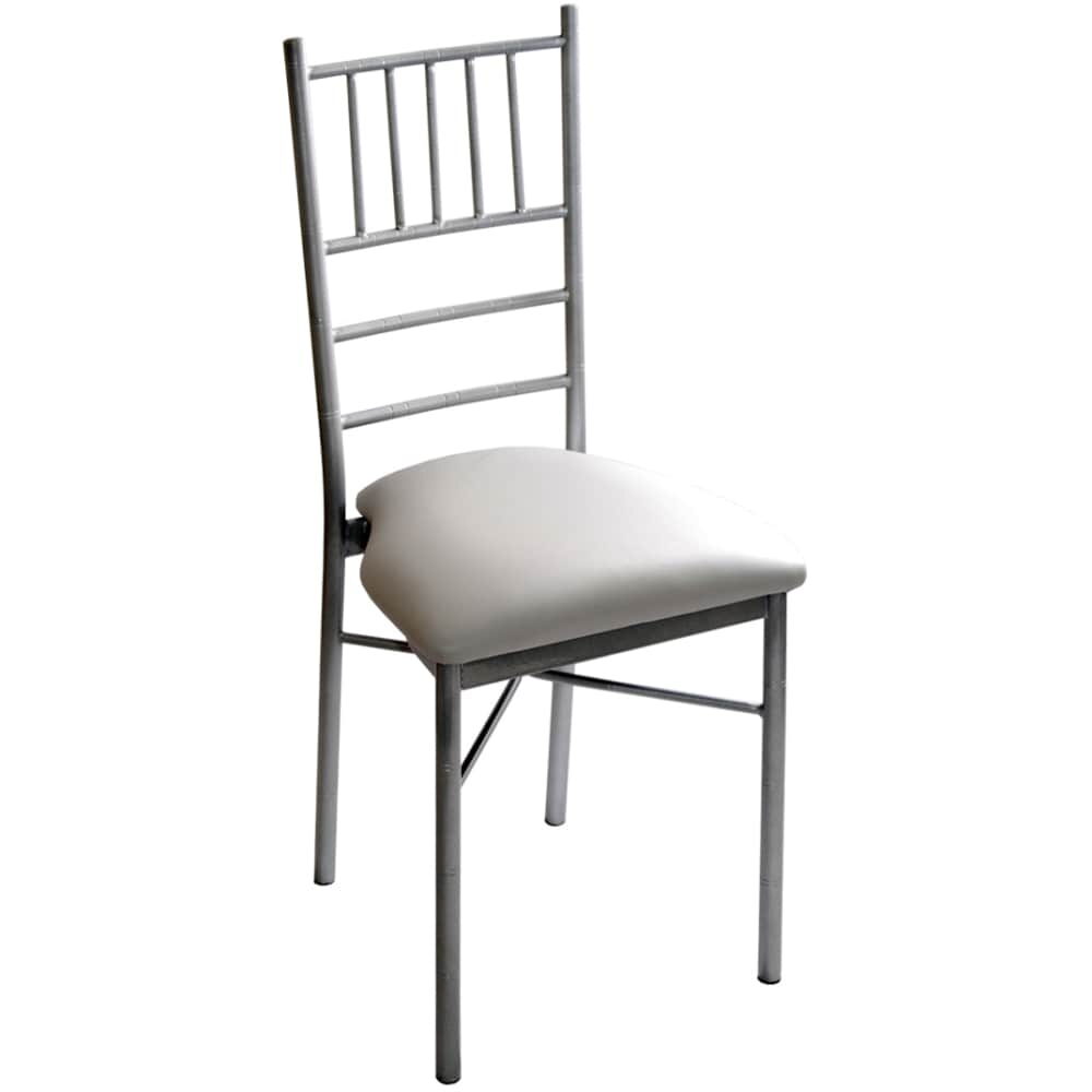 Chiavari Ballroom Chair, White Metal