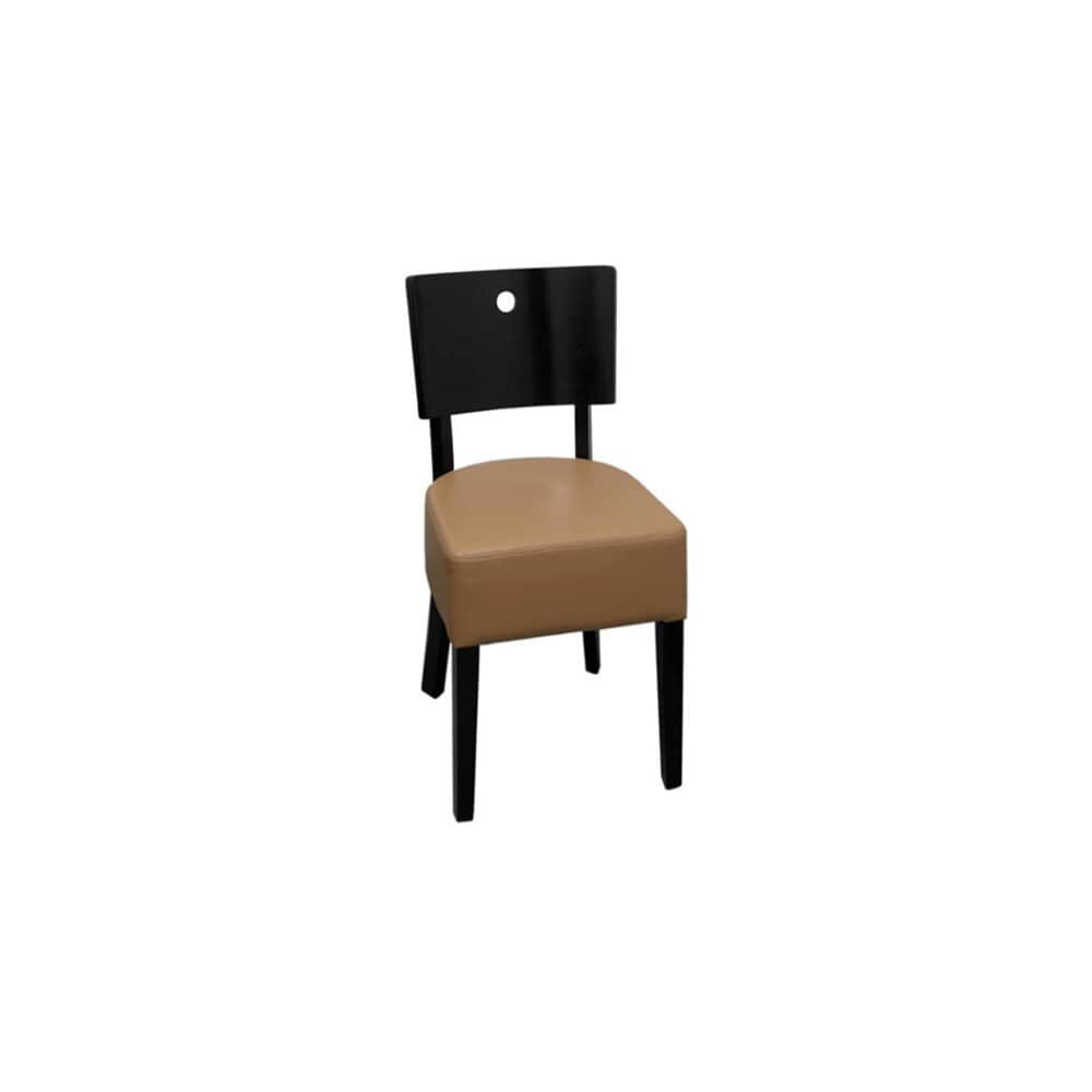 Wood Chair with Designer Curved Back