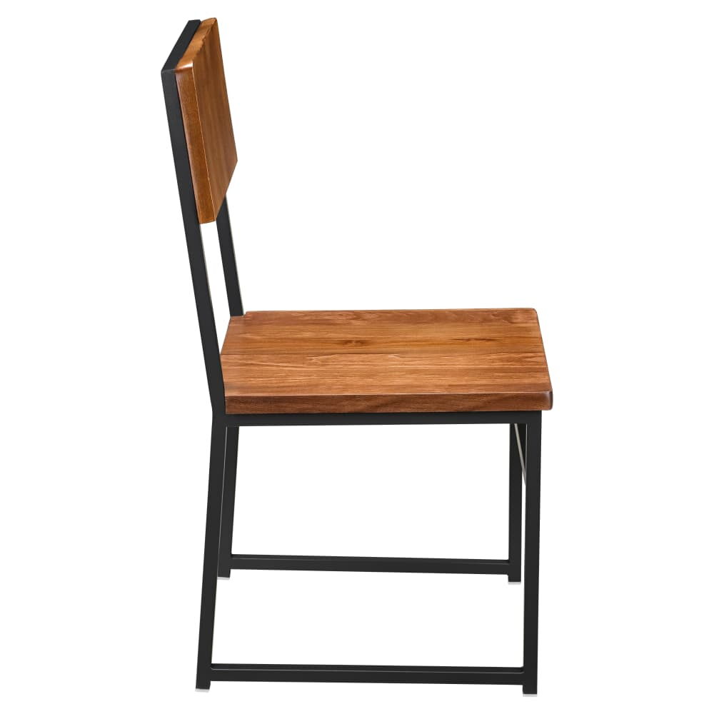 Indy Chair in Metal with Wood Back