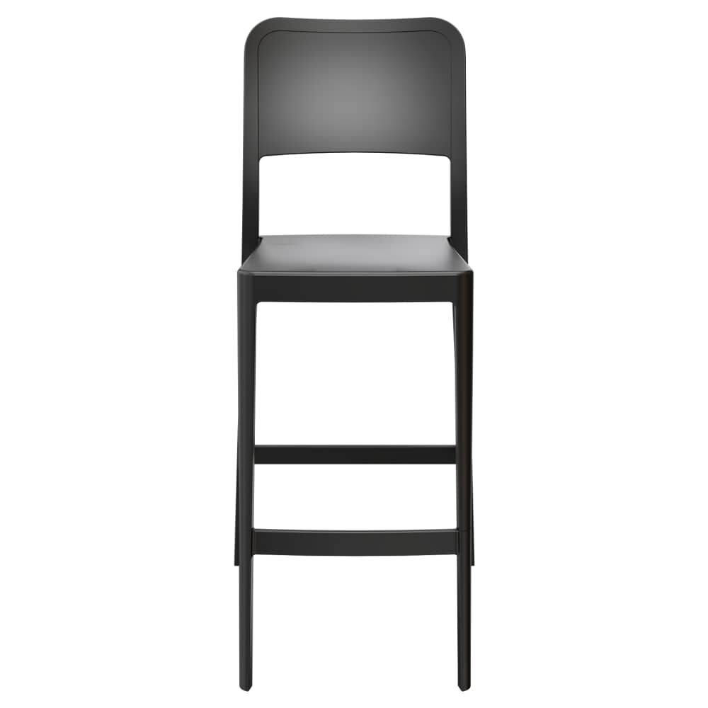 Parker Outdoor Bar Stool in Resin with Solid-Back