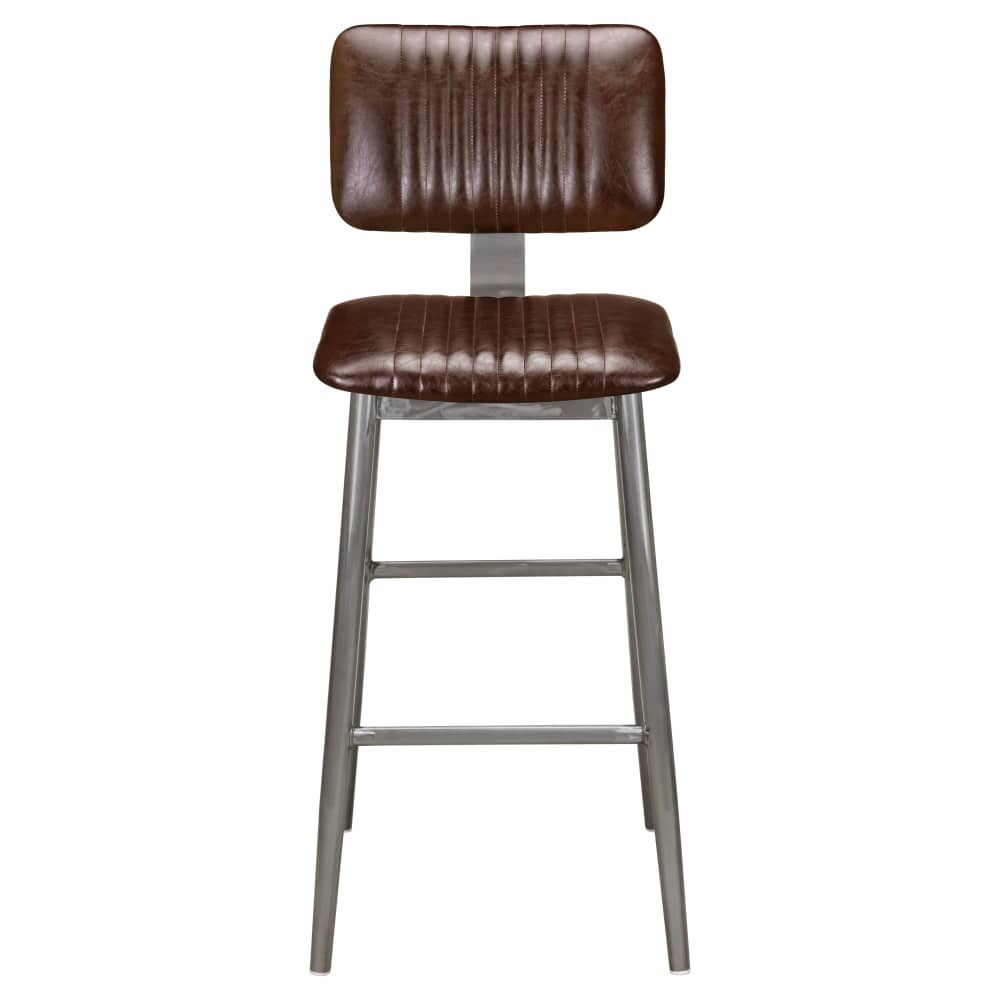 Ethan Bar Stool in Metal with Clear Coat