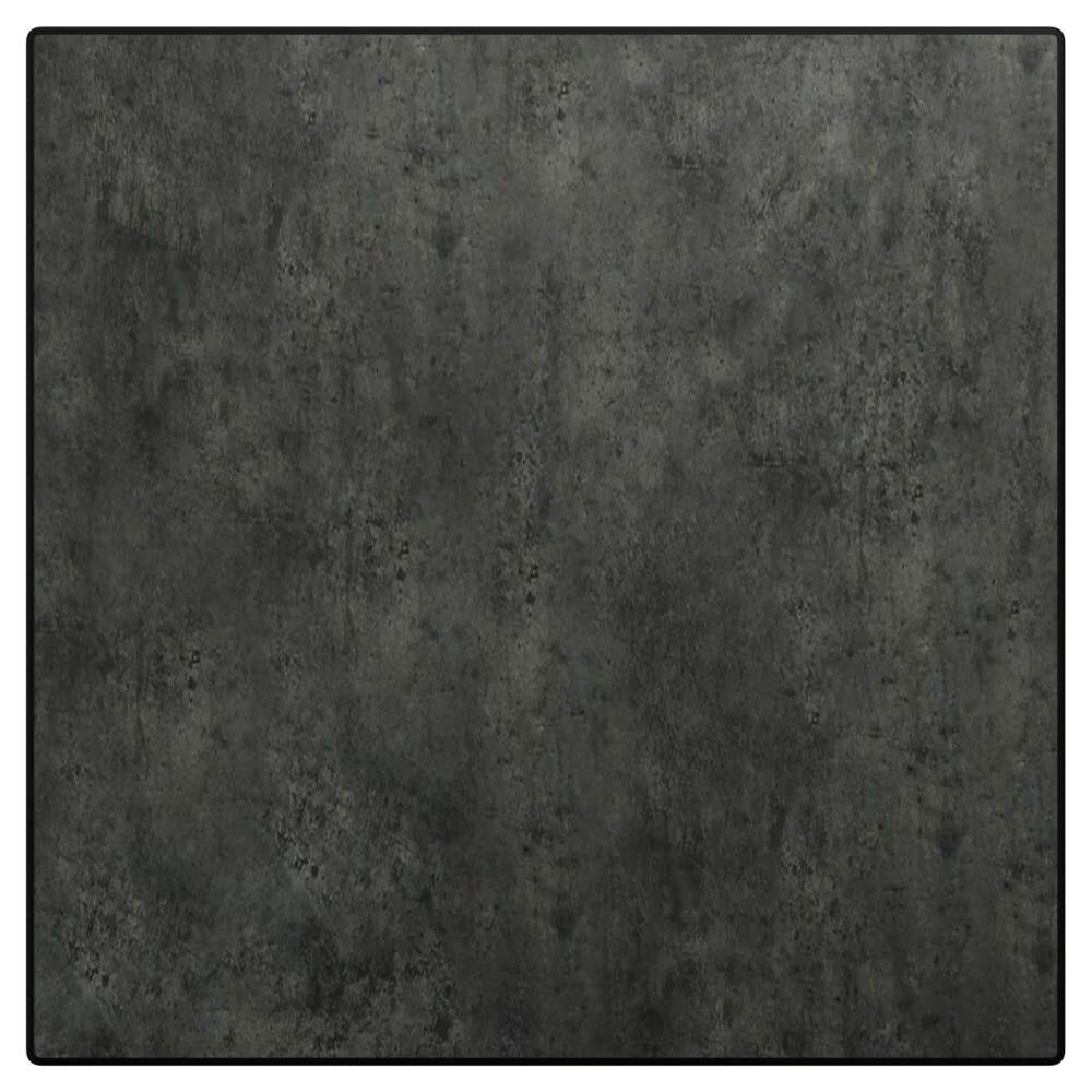 Outdoor Resin Table Top with Phenolic Edge, Dark Stone Look