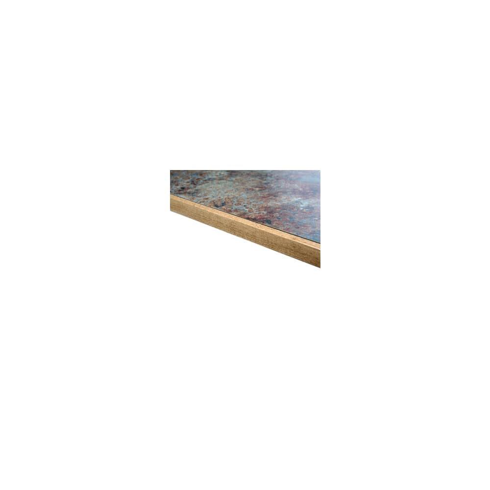 Laminate Overlay Table Top with Wood Edge