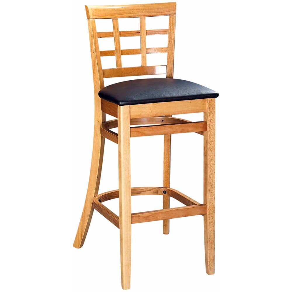 Wood Bar Stool, Window-Back