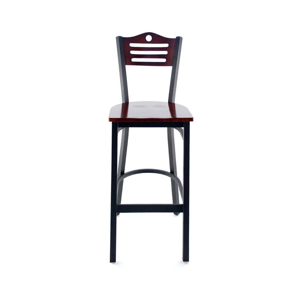 Metal Bar Stool with Interchangeable Back, Slats and Circle