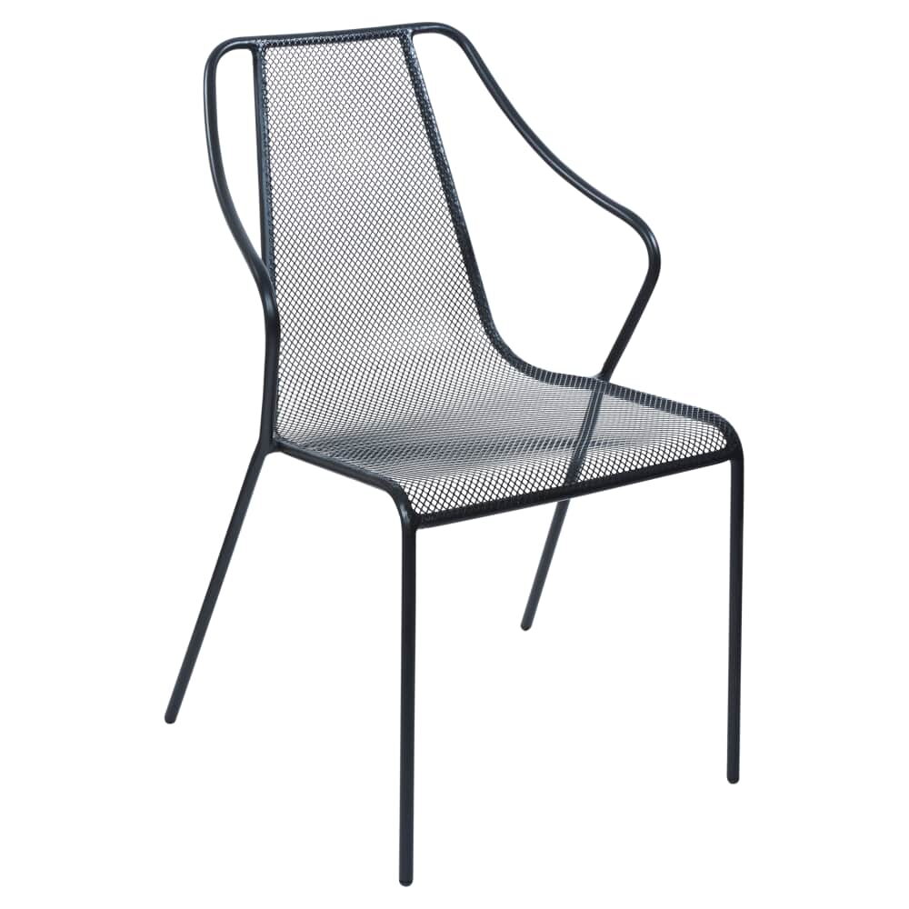 Patio Armchair, Modern Metal Mesh