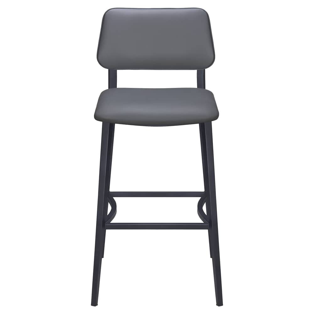Luca Bar Stool in Metal with Padded Back
