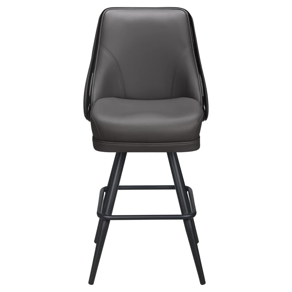 Regina Bar Stool with Casino Bucket Seat and Square Frame