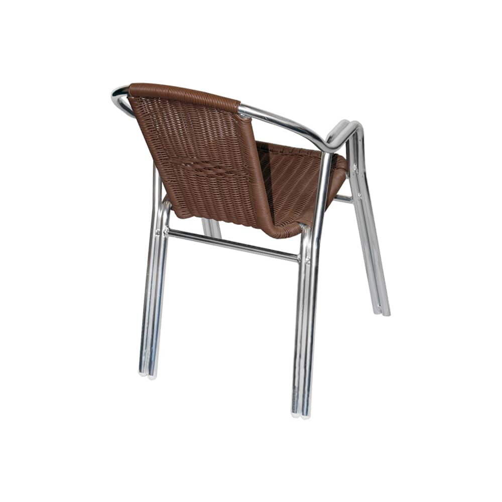 Aluminum and Rattan Patio Chair