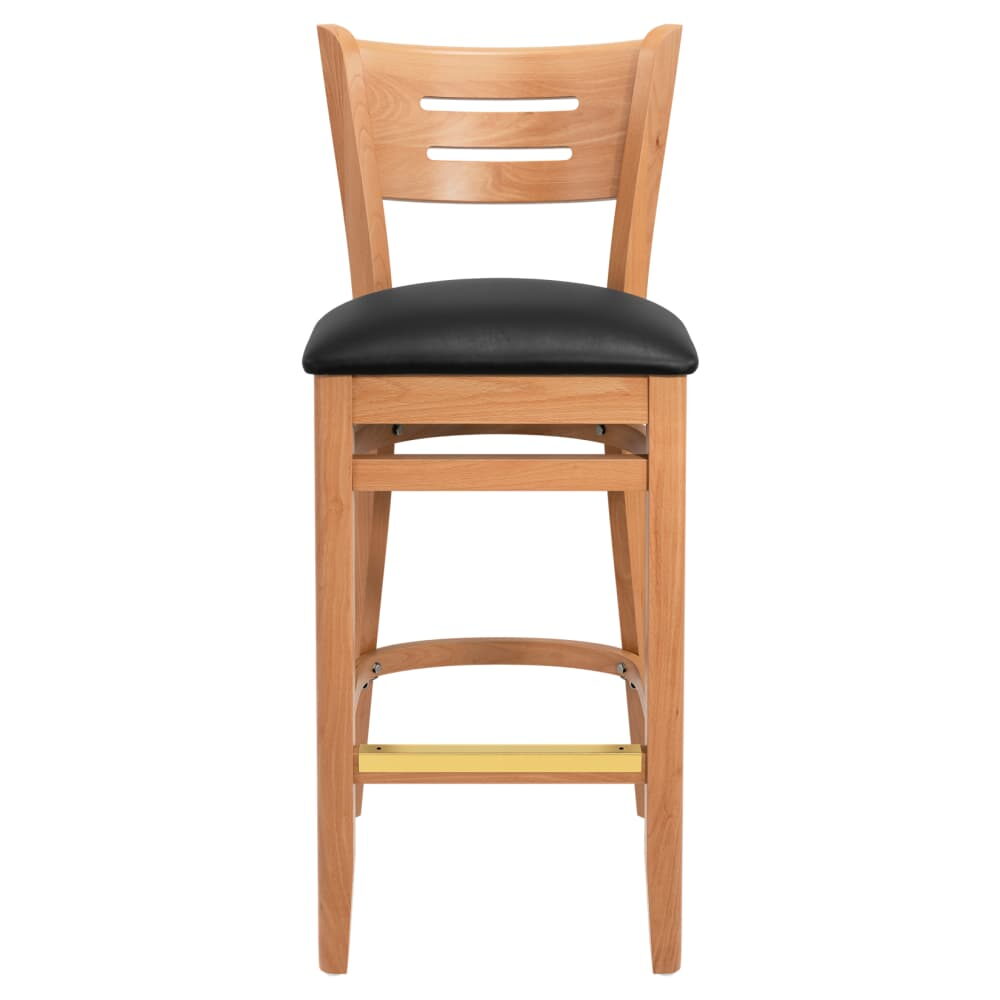 Henry Bar Stool in Wood with Curved Back