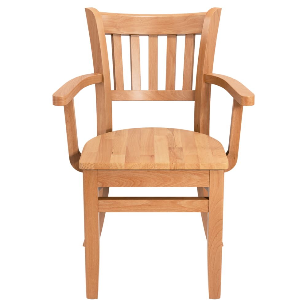 Chair with Arms, Vertical Slat Wood