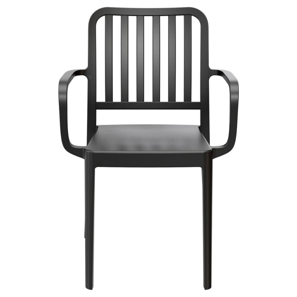 Miles Armchair, Slat-Back Outdoor Resin