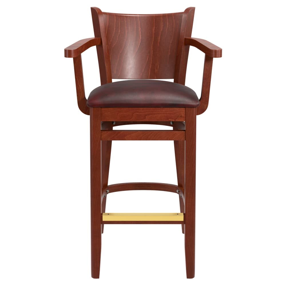 Tiffany Arm Bar Stool, Wood