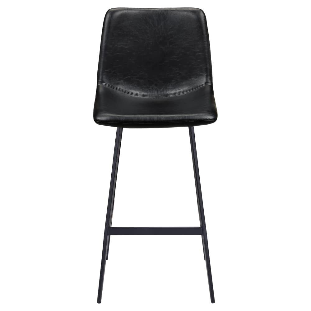 Luna Bar Stool in Metal with Black Finish