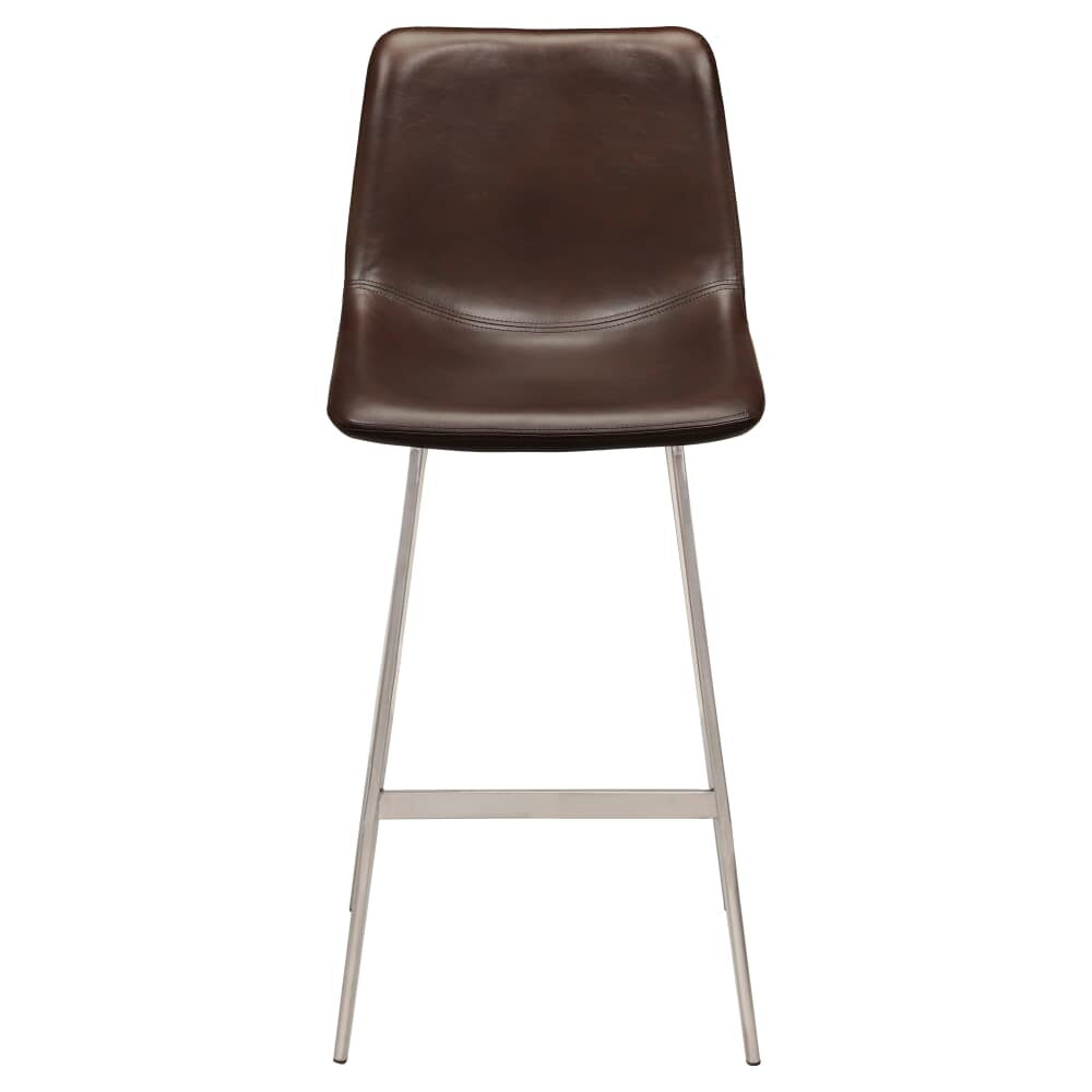 Luna Bar Stool in Metal with Clear Coat Finish