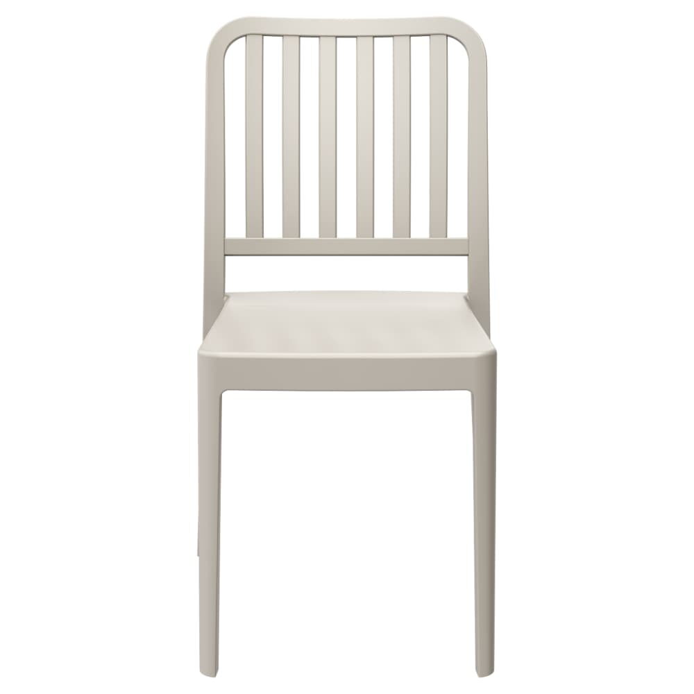 Miles Chair with Slat-Back, Outdoor Resin
