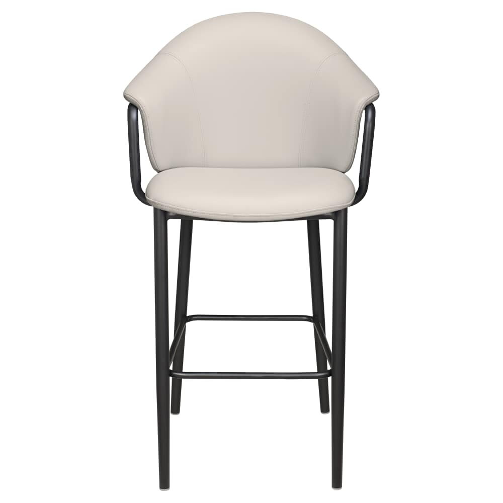 Kova Bucket Bar Stool in Metal with Arms