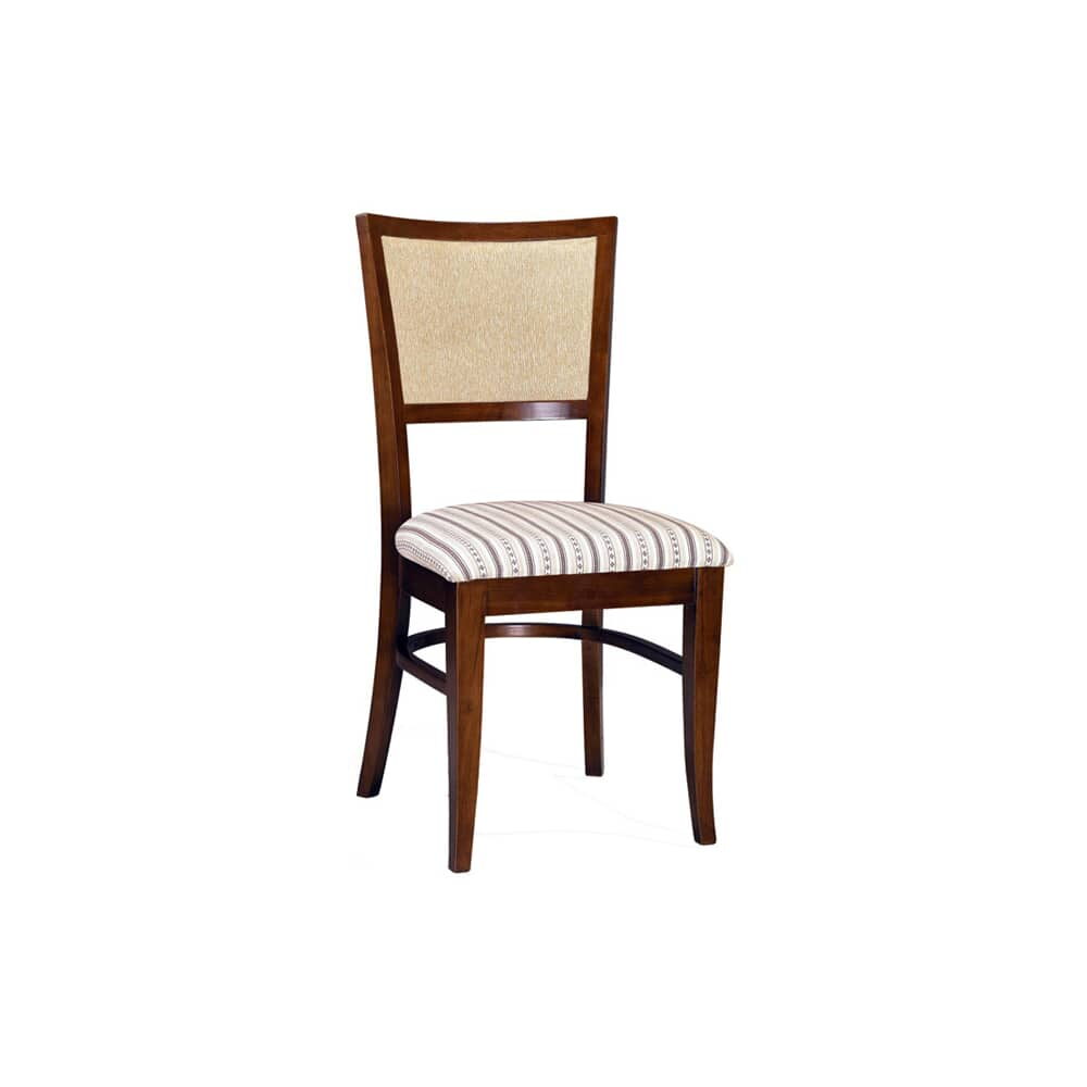 Jordan Wood Chair, Fully Upholstered