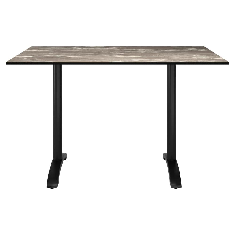 Outdoor Resin Table with Aluminum Base and Phenolic Edge
